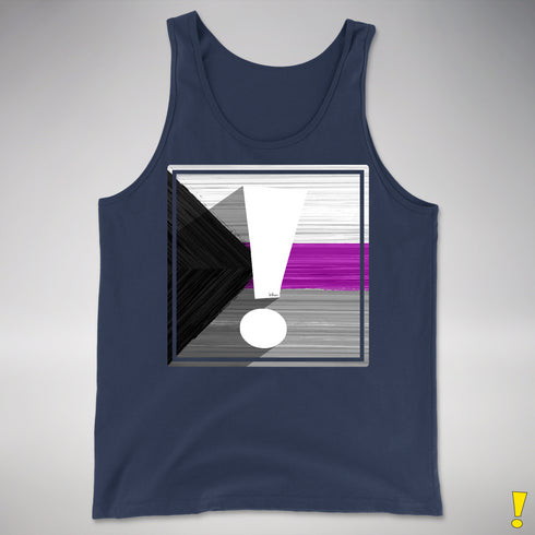 Demisexual Pride Flag Exclamation Point Premium Tank Top - Navy